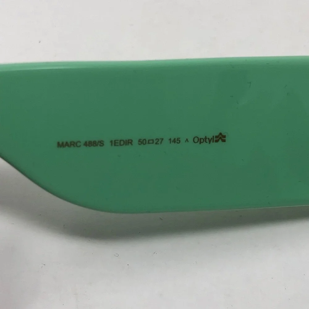 Marc Jacobs 488/S Sunglasses Green Hard‎ Case Rhinestone Logo Retro